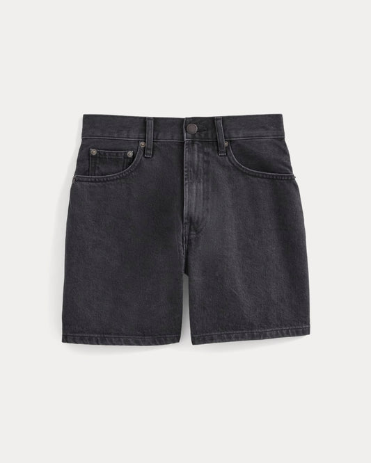 Way-High® A-Line Denim Short | Washed Black