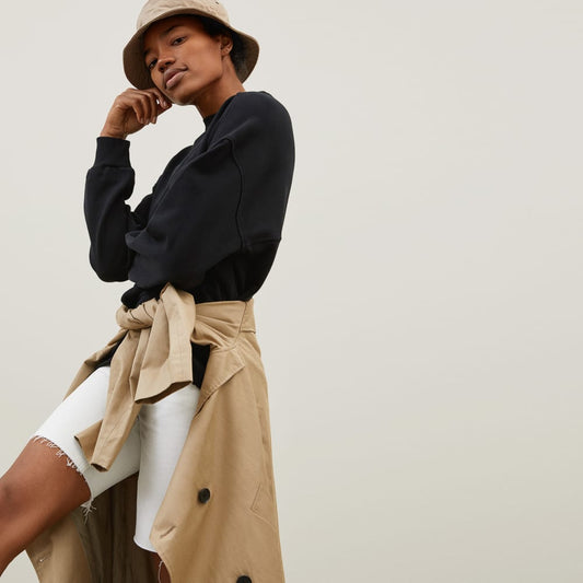 The Track Oversized Crew | Black