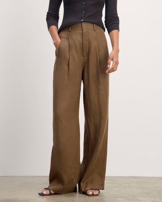 The Linen Way-High® Drape Pant | Cocoa