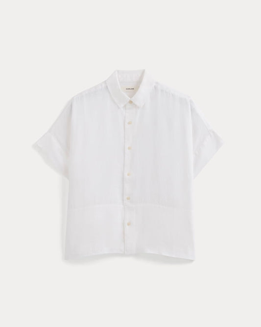The Boxy Shirt in Linen | White