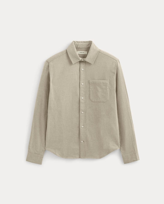 Brushed Flannel Shirt | Heathered Oatmeal