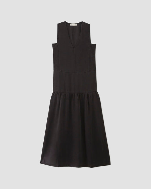 The TENCEL™ V-Neck Dress | Black