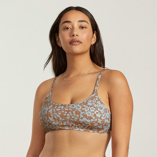 The Scoop-Neck Bikini Top | Honey Floral