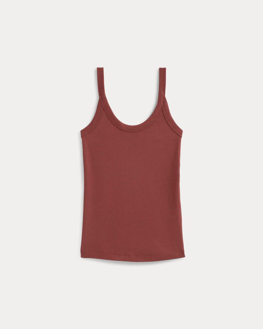 Soft Stretch U-Neck Tank | Henna Red