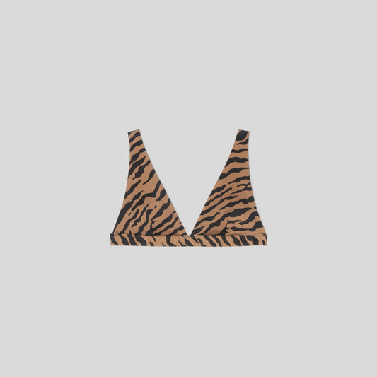 The ReNew Plunge Triangle Top | Tiger Stripe Toasted Coconut