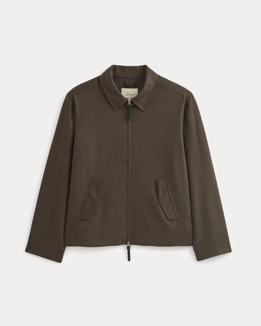 Tailored Zip Jacket | Heathered Fudge