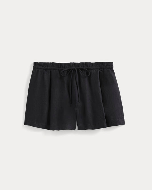 Flowy Short in Linen | Black