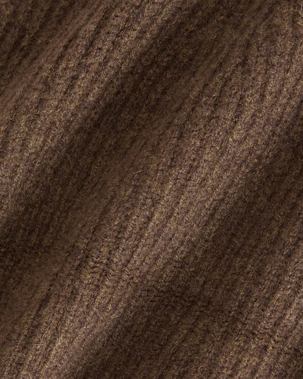 The Cashmere Fine Rib Beanie | Heather Cocoa