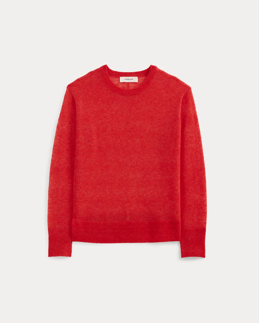 The Air Alpaca™ Relaxed Crew Top | Fiery Red