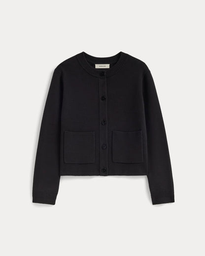 The Crew Cardigan in Everyday Cotton | Black
