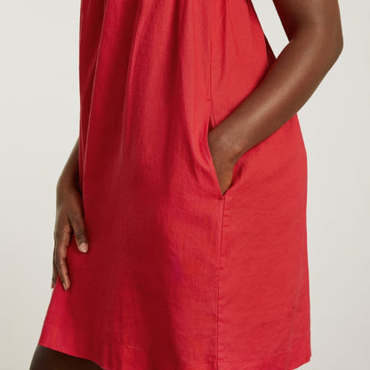 The Smocked Linen Dress | Goji Berry