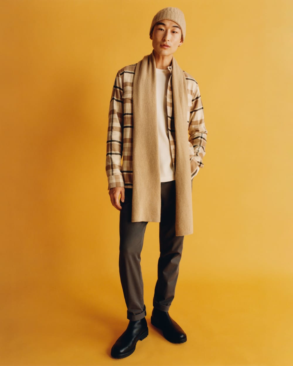 The Cashmere Beanie | Light Camel