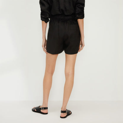 The Linen Boxer Short | Black