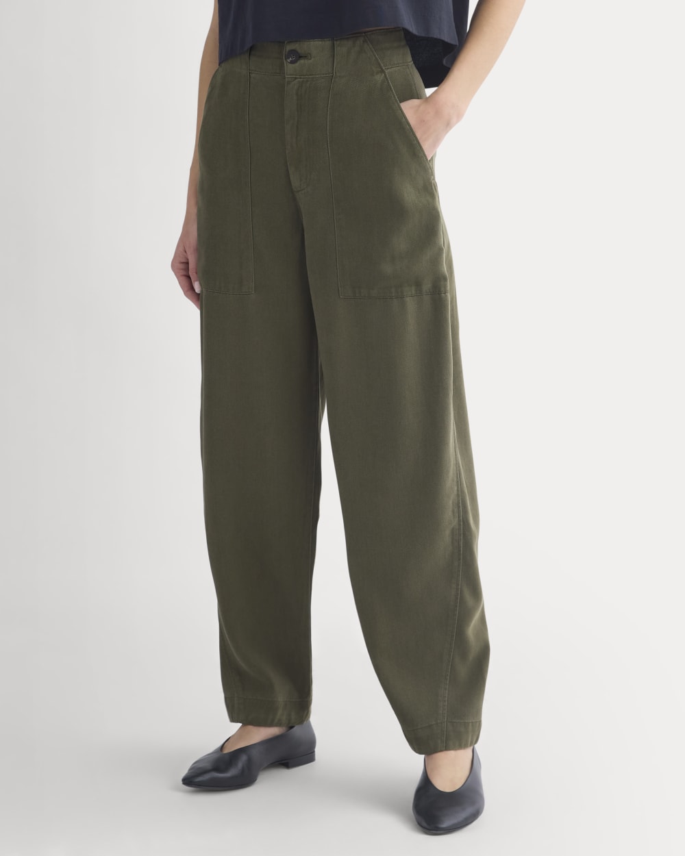 Patch Pocket Ballon Pant in Buttersoft | Olive Night
