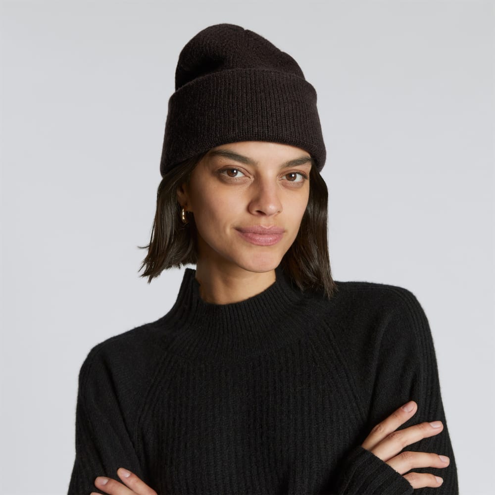 The Felted Merino Beanie | Black