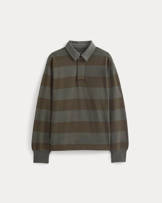 Vintage Rugby Pullover | Overdye Olive Night