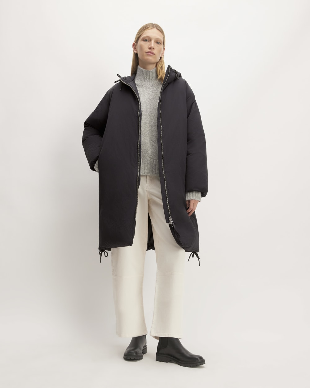 The Long Re:Down® Puffer | Black