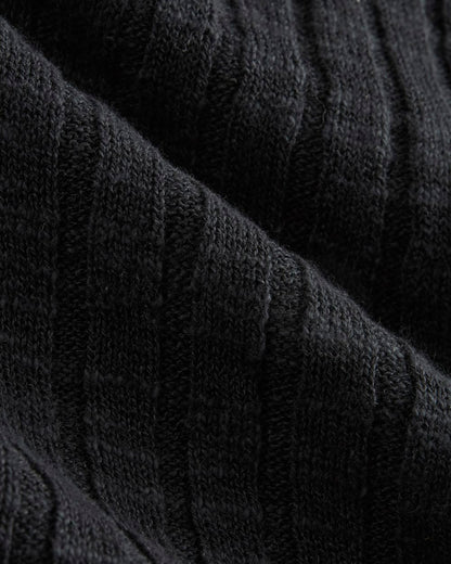 The Column Dress in Cotton Linen | Black