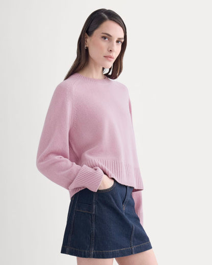 The Boxy Crew in Cashmere | Lilac Crush