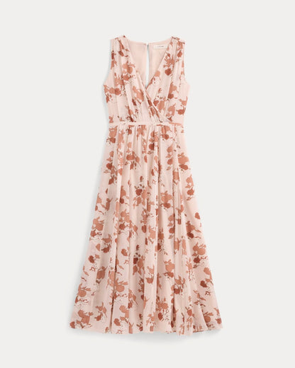 Maxi Dress in Silk Georgette | Soft Floral