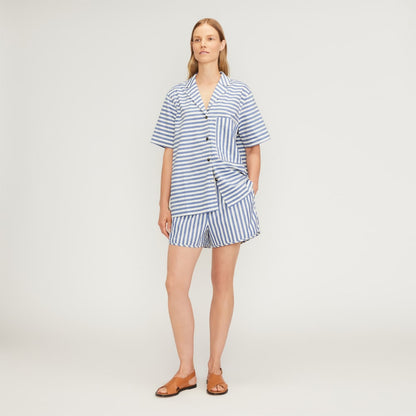 The Poplin Shirt | Mazarine Blue / Bone