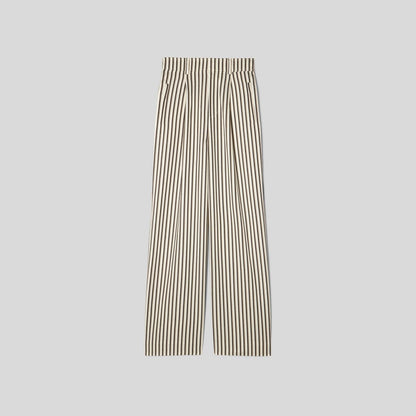 The Draper Pleated Pant in Buttersmooth | Ombre Stripe | 30" Inseam