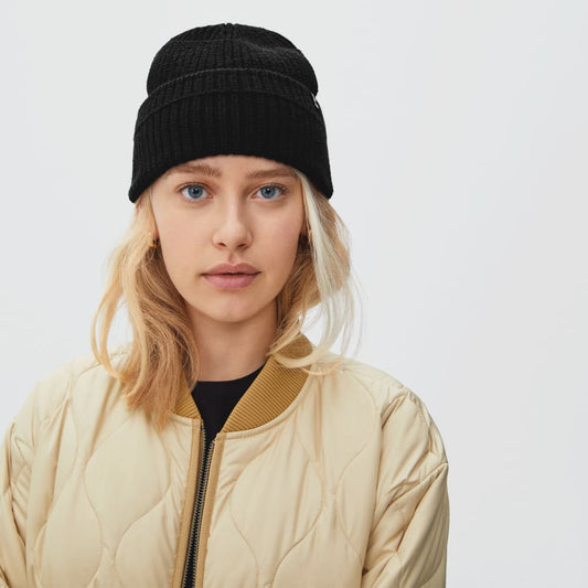 The Organic Cotton Chunky Beanie | Black