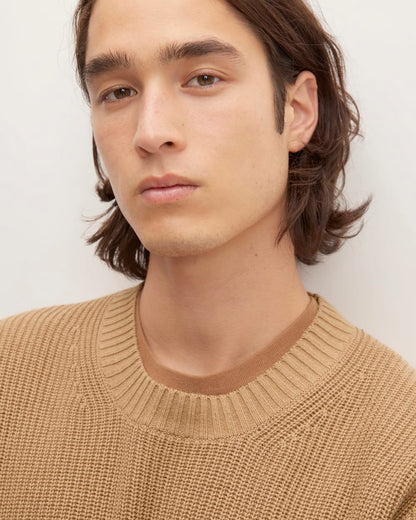 The No-Sweat Ribbed Crew | Tiger's Eye