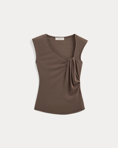 Asymmetrical Top in Butterluxe | Deep Taupe