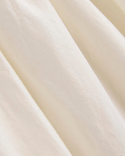 Midi Dress in Cotton Silk Voile | Bone