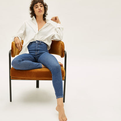 The Way-High® Clean Front Skinny Jean  | Vintage Blue | 28.5” Inseam