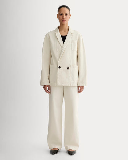 The Denim Chore Blazer | Garment-Dyed Sand