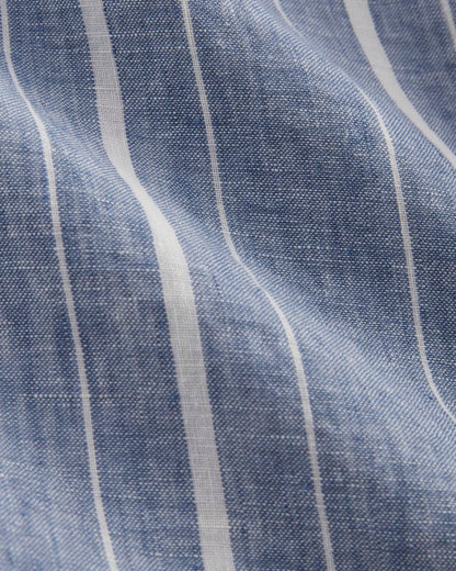 The Resort Shirt in Linen | Dutch Blue / Bone