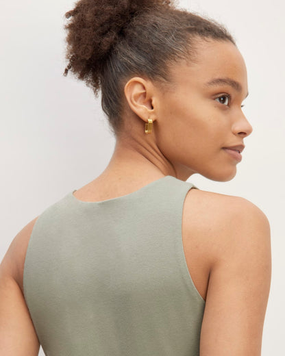 The Supima® High-Neck Riviera Dress | Sage Green