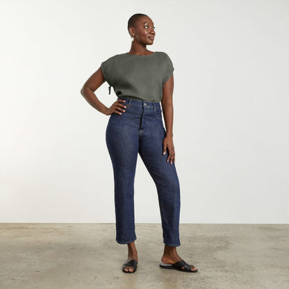 The Drawstring Tunic | Pewter Green