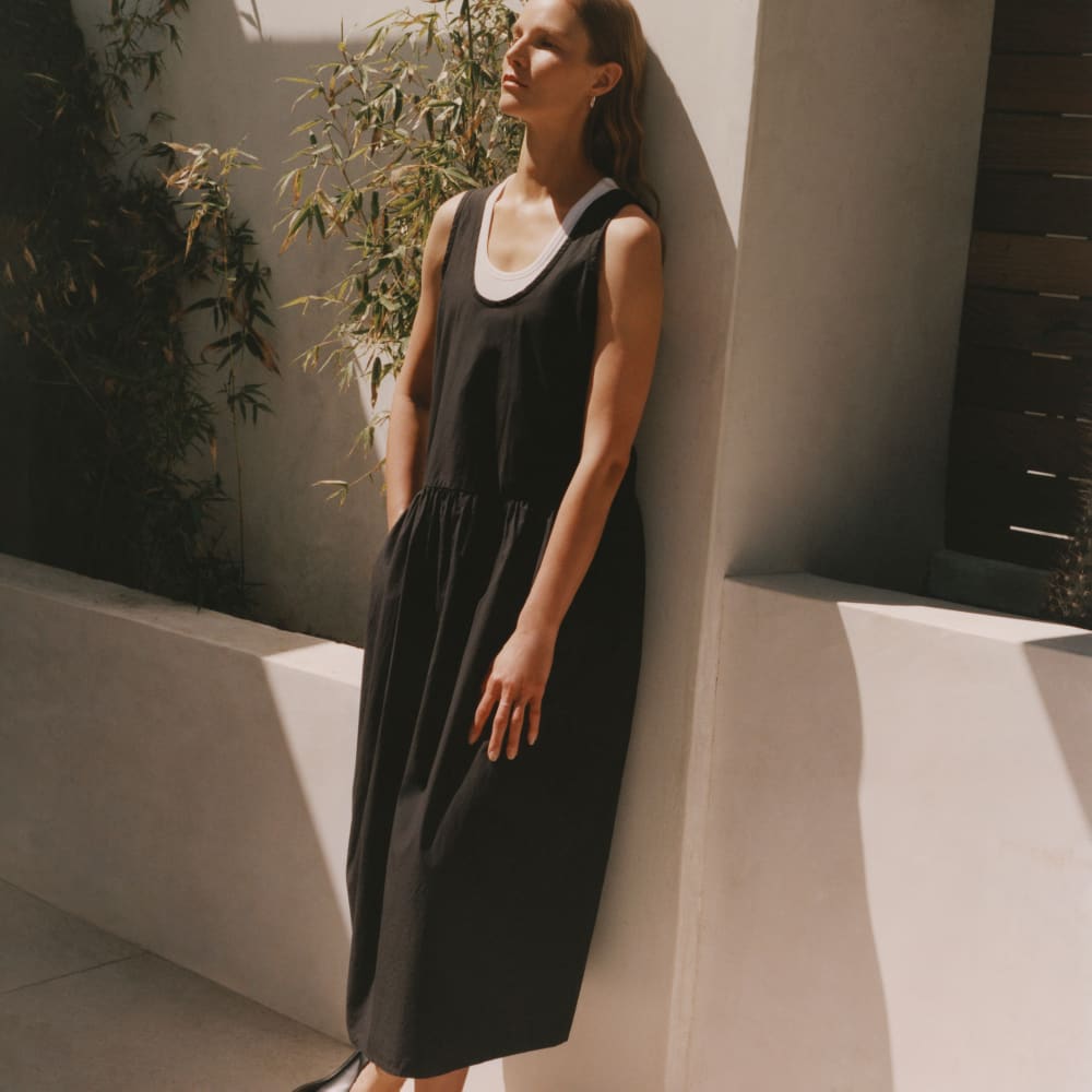 The Poplin Summer Dress | Black
