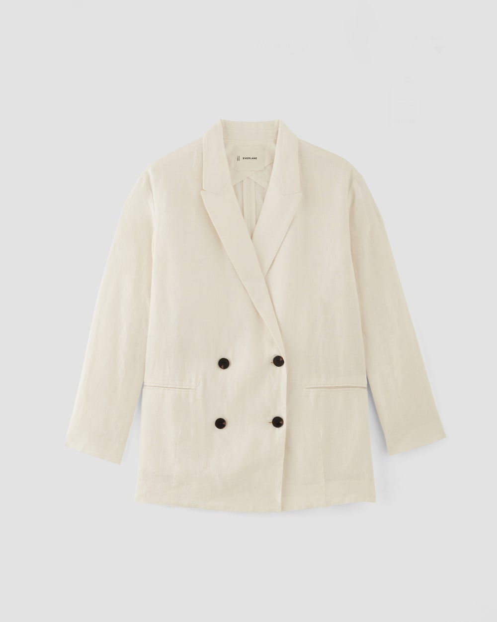 The Linen Double Breasted Blazer | Bone