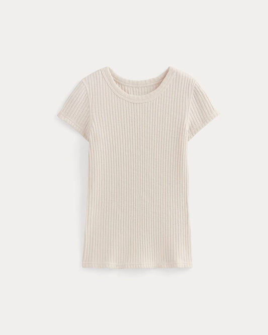 The Cozy Rib Tee | Bone