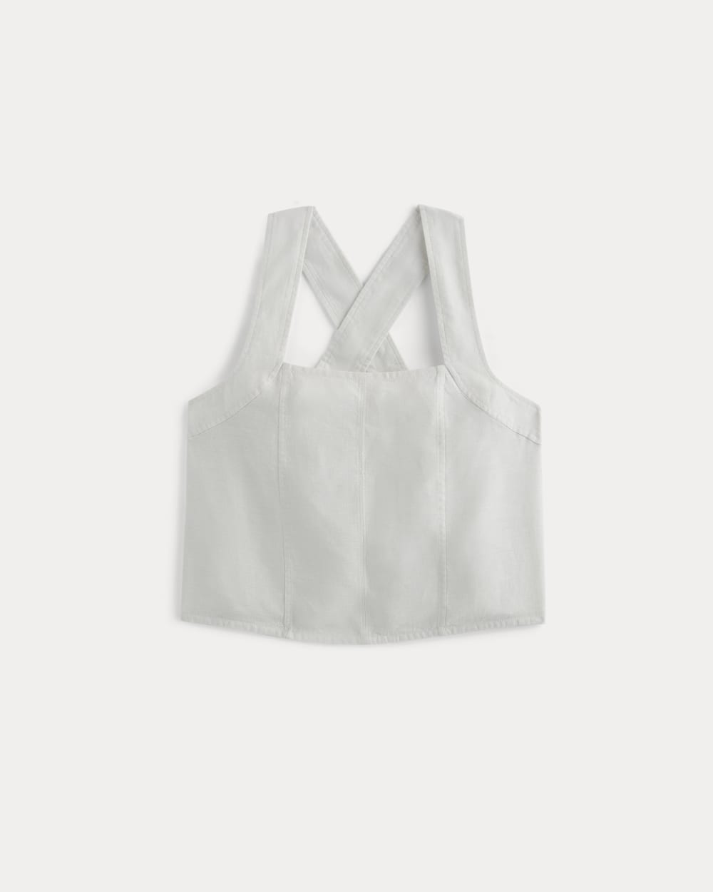 The Crossback Tank in Linen | Natural Chambray