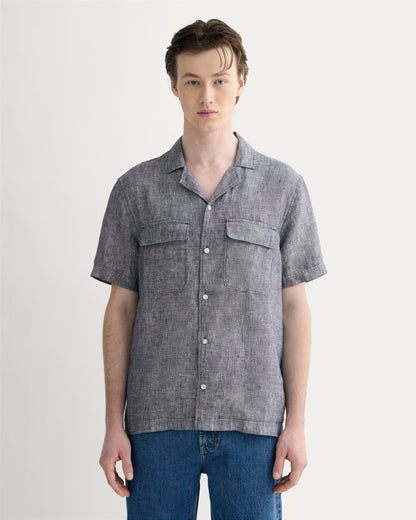 The Resort Shirt in Linen | Navy Chambray