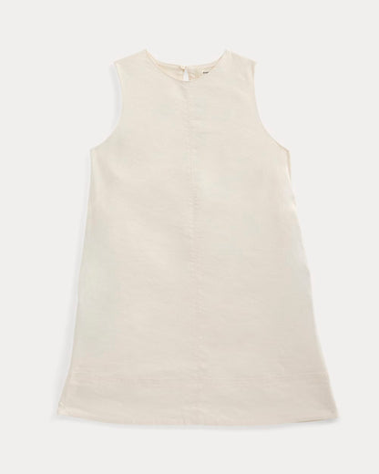 The Shift Dress in Stretch Linen | Bone