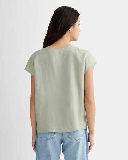 The Muscle Top in Linen | Seagrass