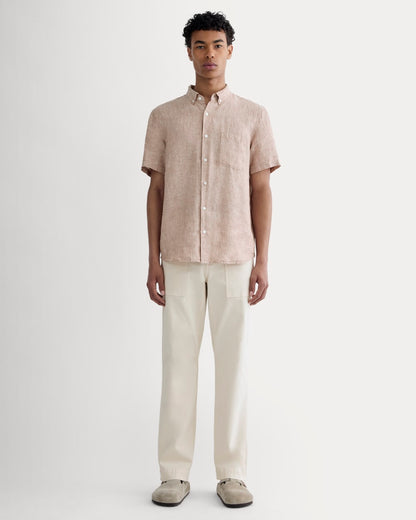 The Classic Short-Sleeve Shirt in Linen | Burlwood Chambray