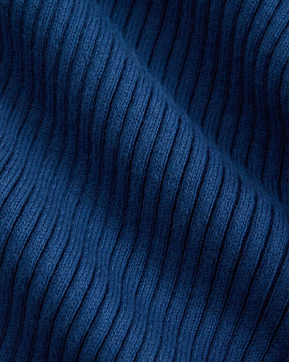 Full-Zip Ribbed Jacket in Everyday Cotton | Estate Blue