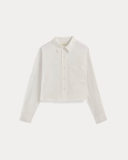 The Way-Short Shirt in Silky Cotton | White