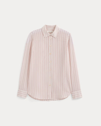 The Must-Have Shirt in Washable Silk | Bone / Rose