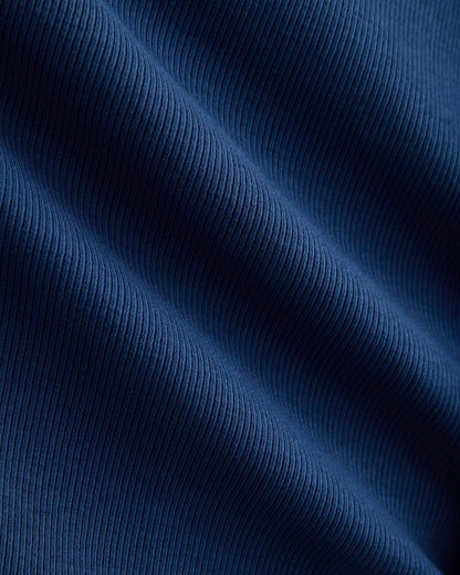 The Luxe Rib Funnel-Neck Tank | Estate Blue