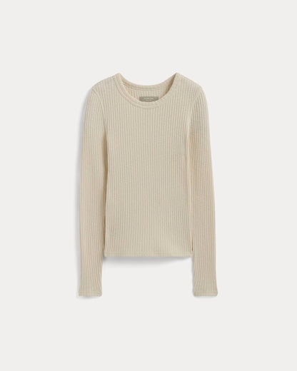 The Cozy Rib Long-Sleeve Tee | Bone