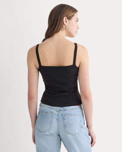 The Essential Square-Neck Tank | Black