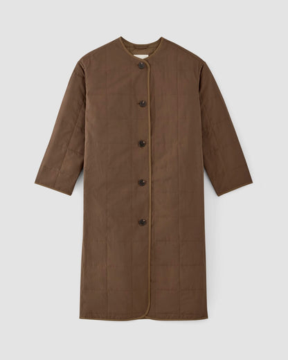 The ReNew Quilted Long Liner | Cocoa